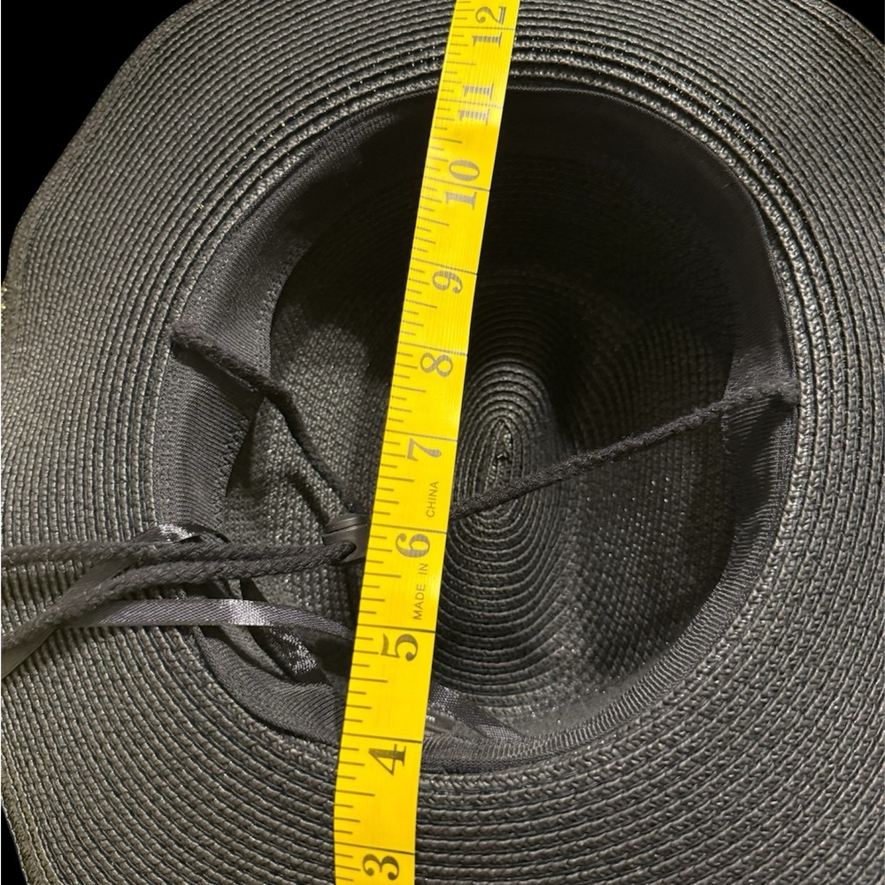Black Woven Crushable Cowgirl Hat - Picture 9 of 11